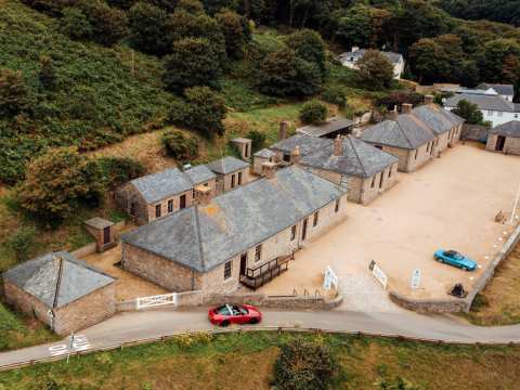 Aerial view of the barracks