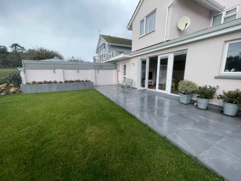Patio and lawn