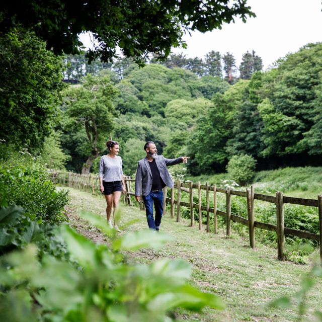 walking in the grounds at Hamptonne