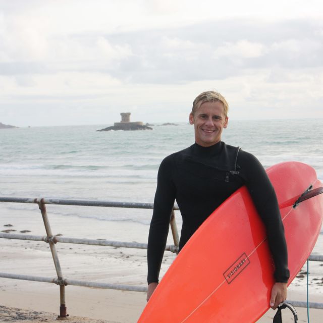 A happy surfer