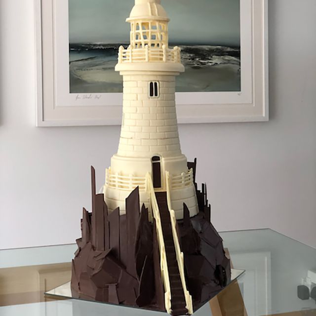 Corbiere Lighthouse made of chocolate