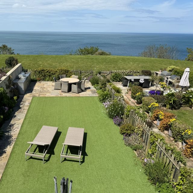 Views over garden and terrace