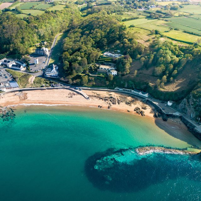 Gru00e8ve de Lecq Bay from overhead
