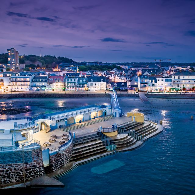 Night time at The Lido in Havres des Pas