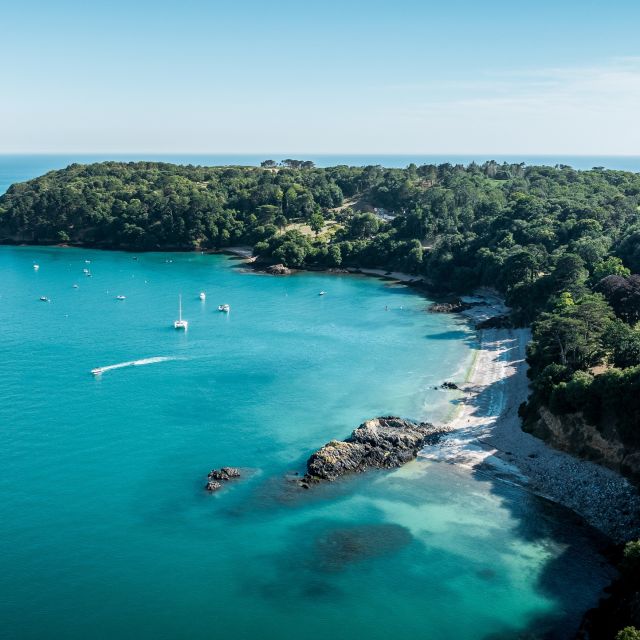 Aerial view over the western end of St Aubin