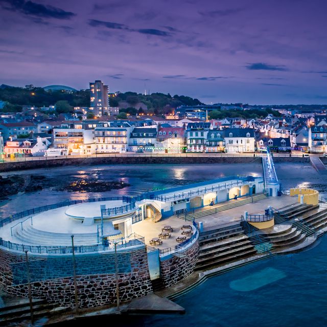 Night time at The Lido in Havres des Pas