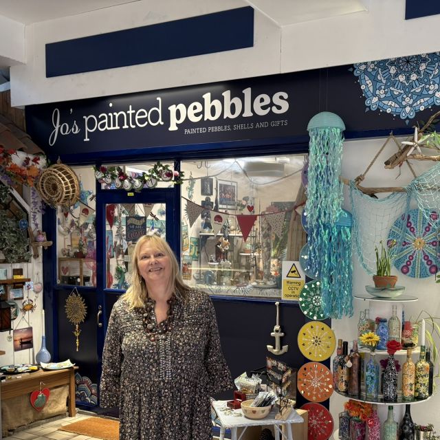 Jo at her shop in the Fish Market