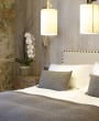 King-size bed with decorative pillows