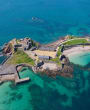 aerial view of the castle