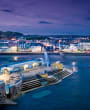 Night time at The Lido in Havres des Pas