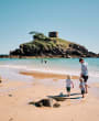 Family fun on Portelet beach