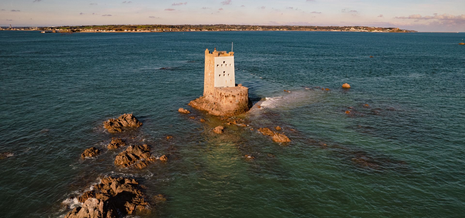 Seymour Tower at high tide Jersey