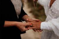 A couple getting married