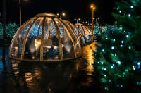 The Winter Domes on the terrace of the Grand Hotel and Spa in Jersey.