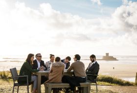 Group of people have a business meeting in Jersey