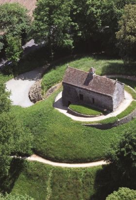 aerial view of La Hougue Bie