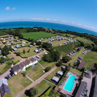 Aerial view of Rozel campsite