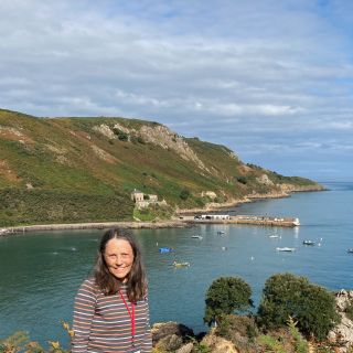 Melanie Cavey on cliff walk