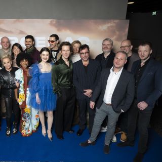 The cast of the new series of Bergerac at the Curzon Cinema in Shoreditch