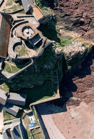aerial shot of Elizabeth castle