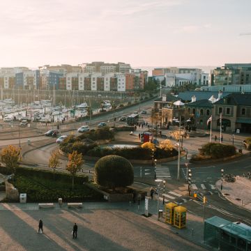 A view of St. Helier and the marina