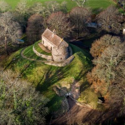 Ariel shot of La Hougue Bie