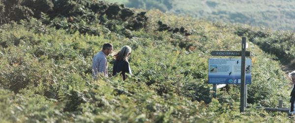 People bird watching in the National Park