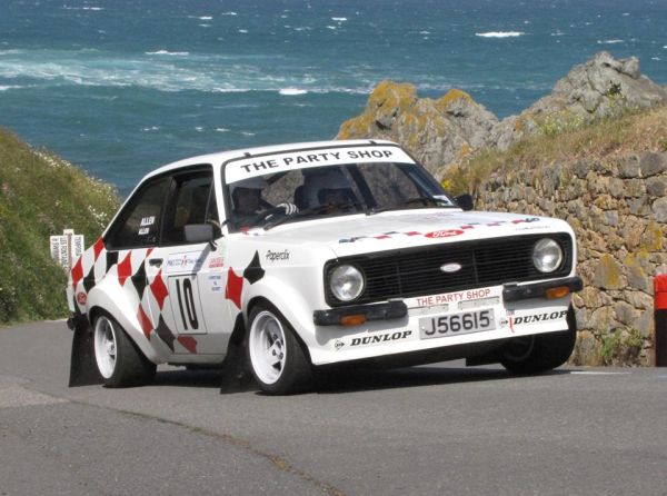 Jersey rally car on St Ouen
