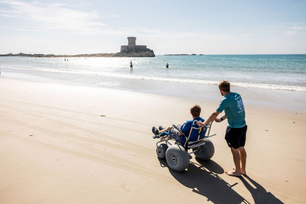 Healing Waves athlete exploring St. Ouen