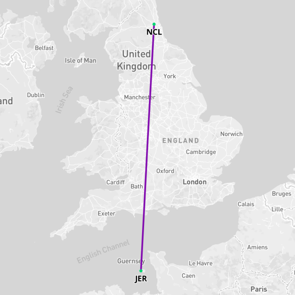 Flights to Jersey from Newcastle (NCL-JER)