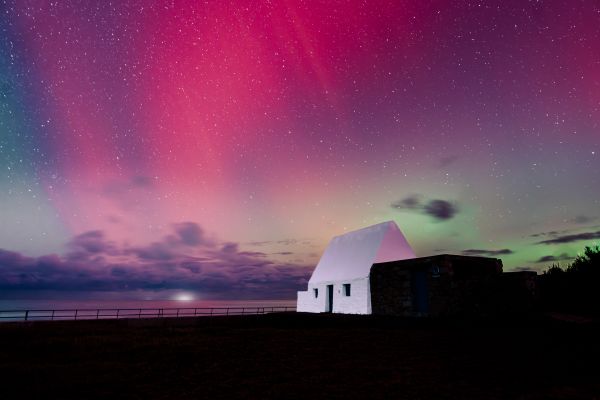 Winter in Jersey — aurora over the island