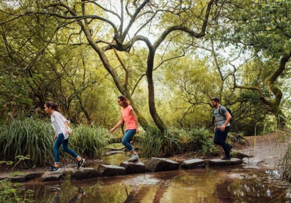 Family walking in St Catherine