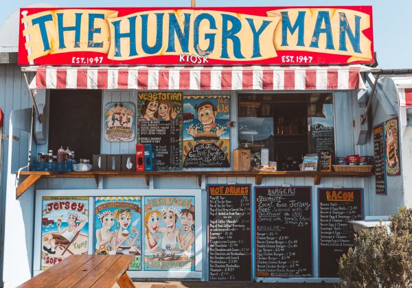 The Hungry Man food kiosk