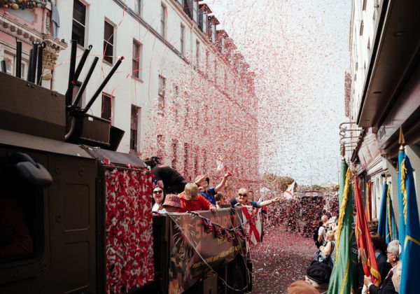 Red confetti celebrations for Liberation day