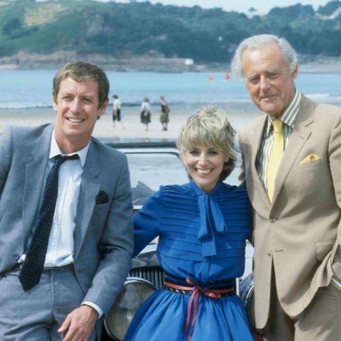 Picture shows - John Nettles as Jim Bergerac , Deborah Grant as Deborah Bergerac and Terence Alexander as Charlie Hungerford in series three of the drama 'Bergerac' which sees John Nettles play a Detective Sergeant in the Jersey States Police.
